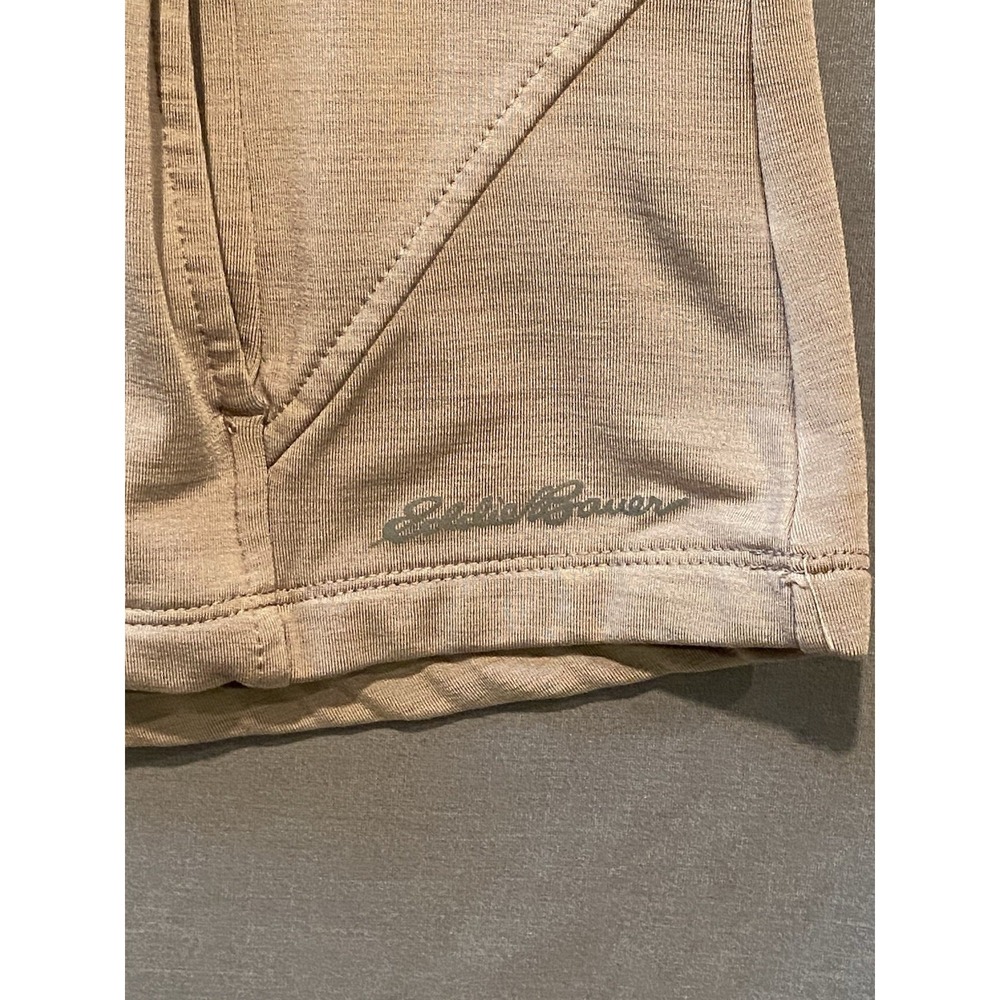 Eddie Bauer 1/2 Zip Shirt Women's S Beige Pullover Mock Neck Thumb holes - Picture 3 of 10
